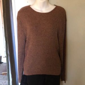 Brown pullover knit sweater